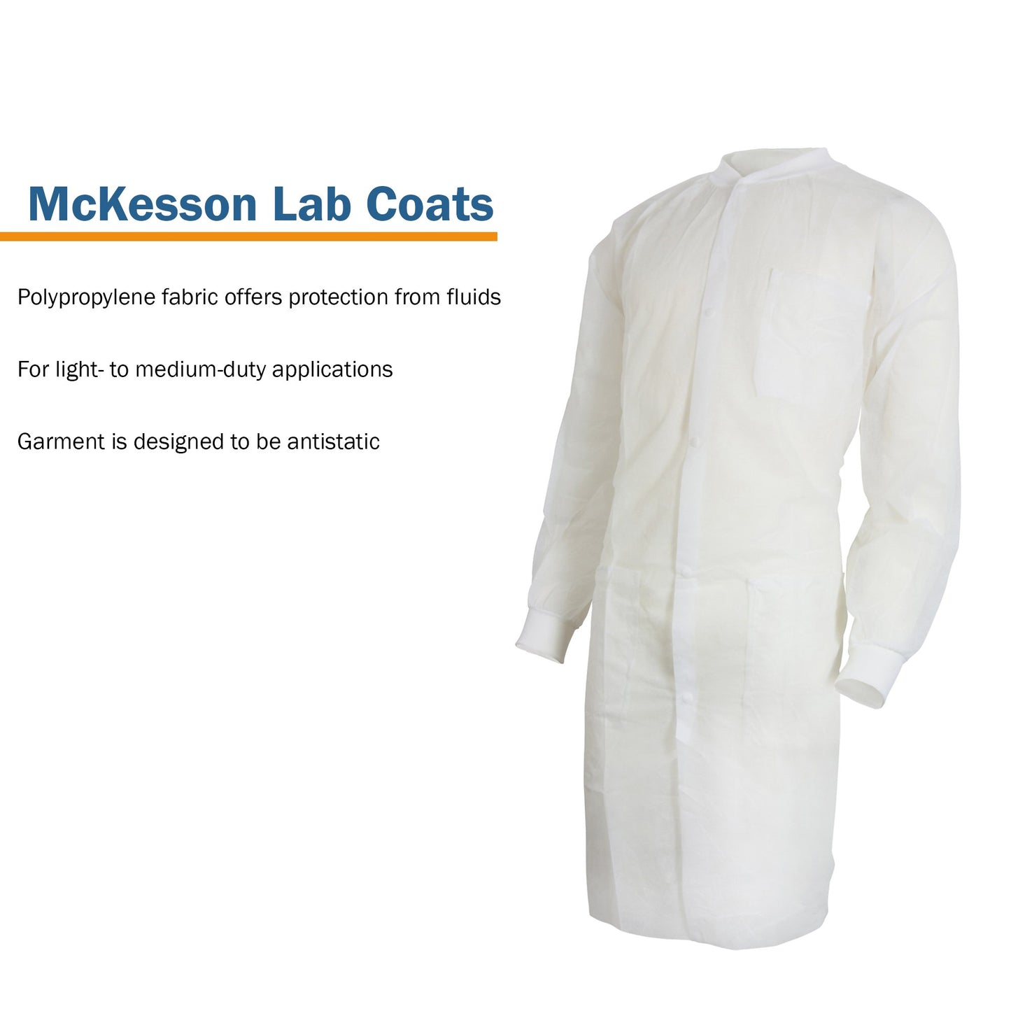 COAT, LAB KNITCUFF LF WHT LG/XLG (10/BG 3BG/CS)