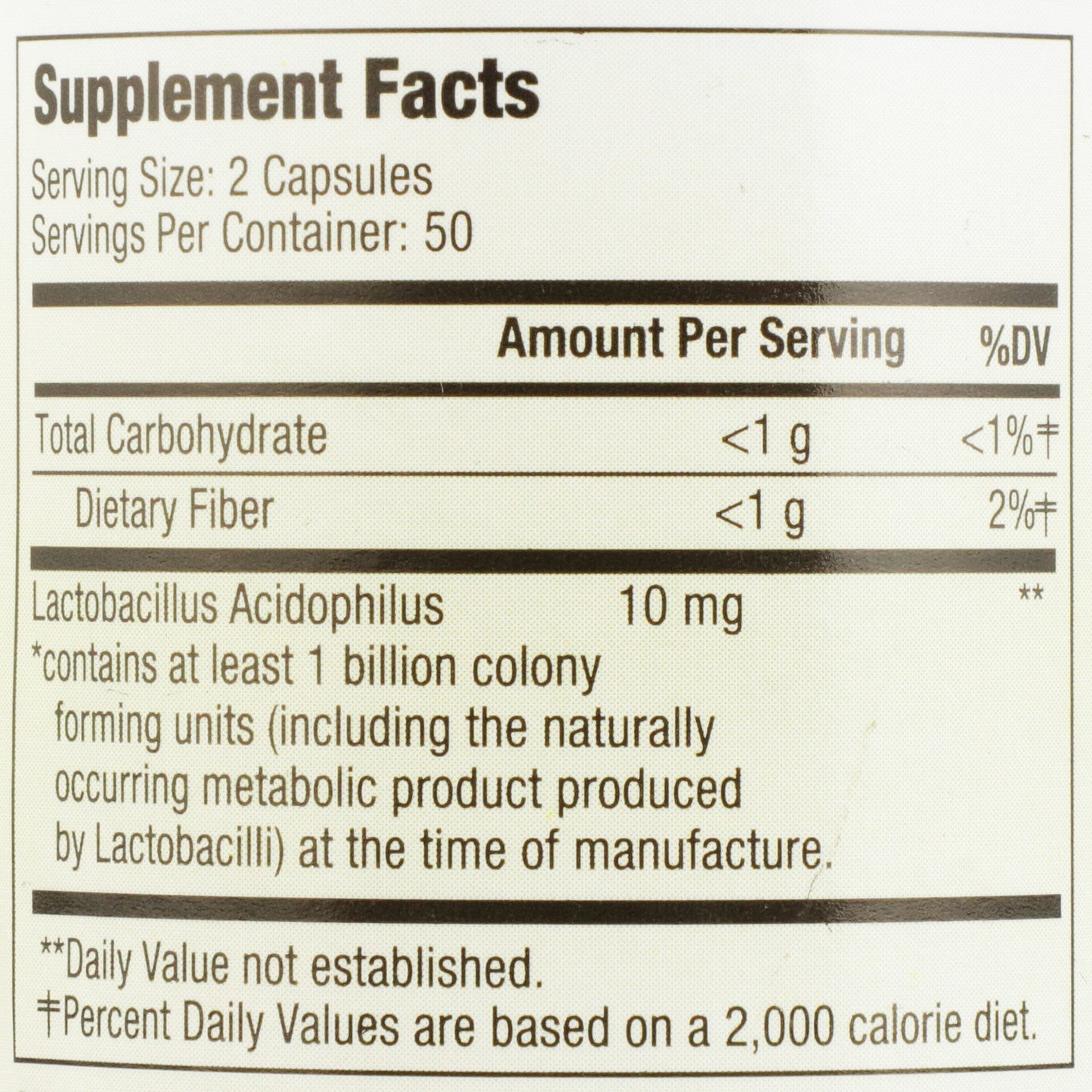 ACIDOPHILUS, CAP XS (100/BT 12BT/CS)