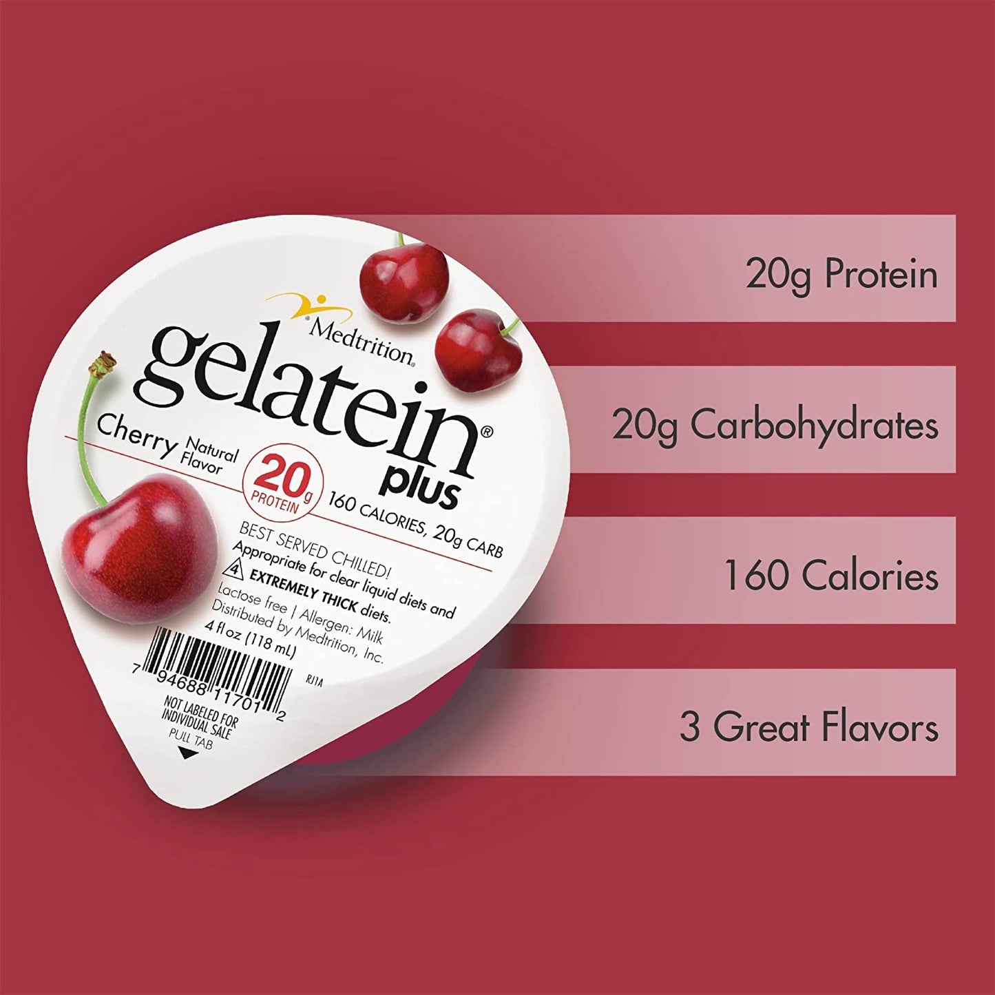 NUTRIENT, GELATIN PLUS, CHERRY4OZ CUP (36/CS)