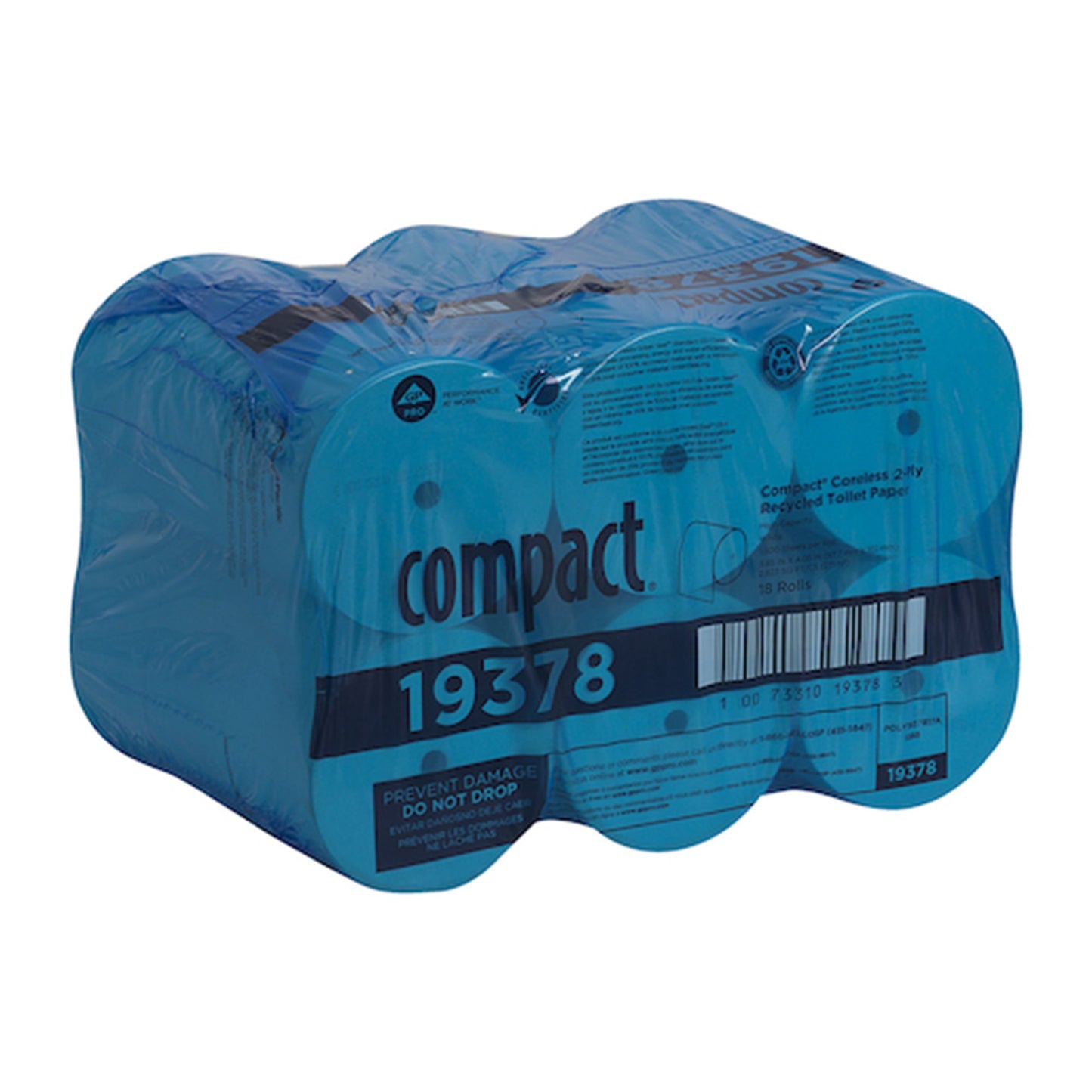 TISSUE, TOILET COMPACT CORELESS (18RL/CS)