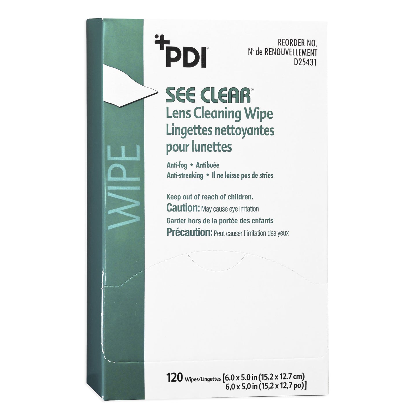 WIPE, EYEGLASS LENS CLEANER (120/BX)