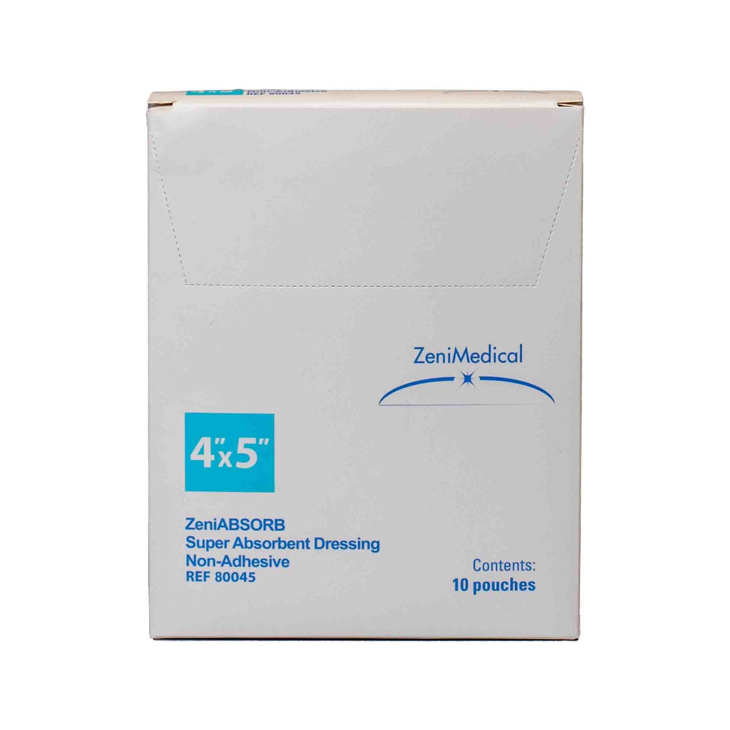 DRESSING, FOAM SUPER ABSRB ZENIABSORB N/ADH 4"X5" (10/BX)