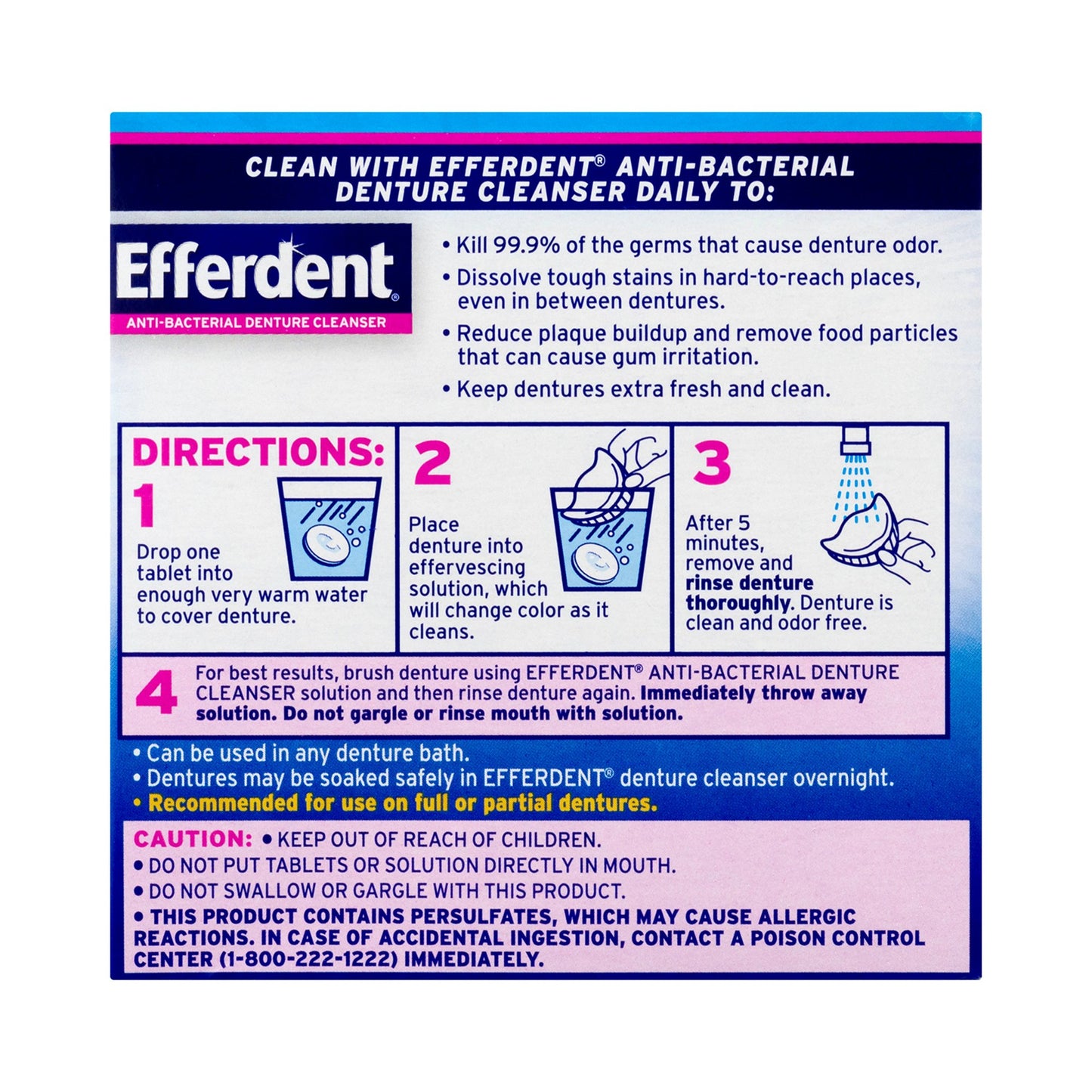 EFFERDENT, TAB CLEANER (44/BX)