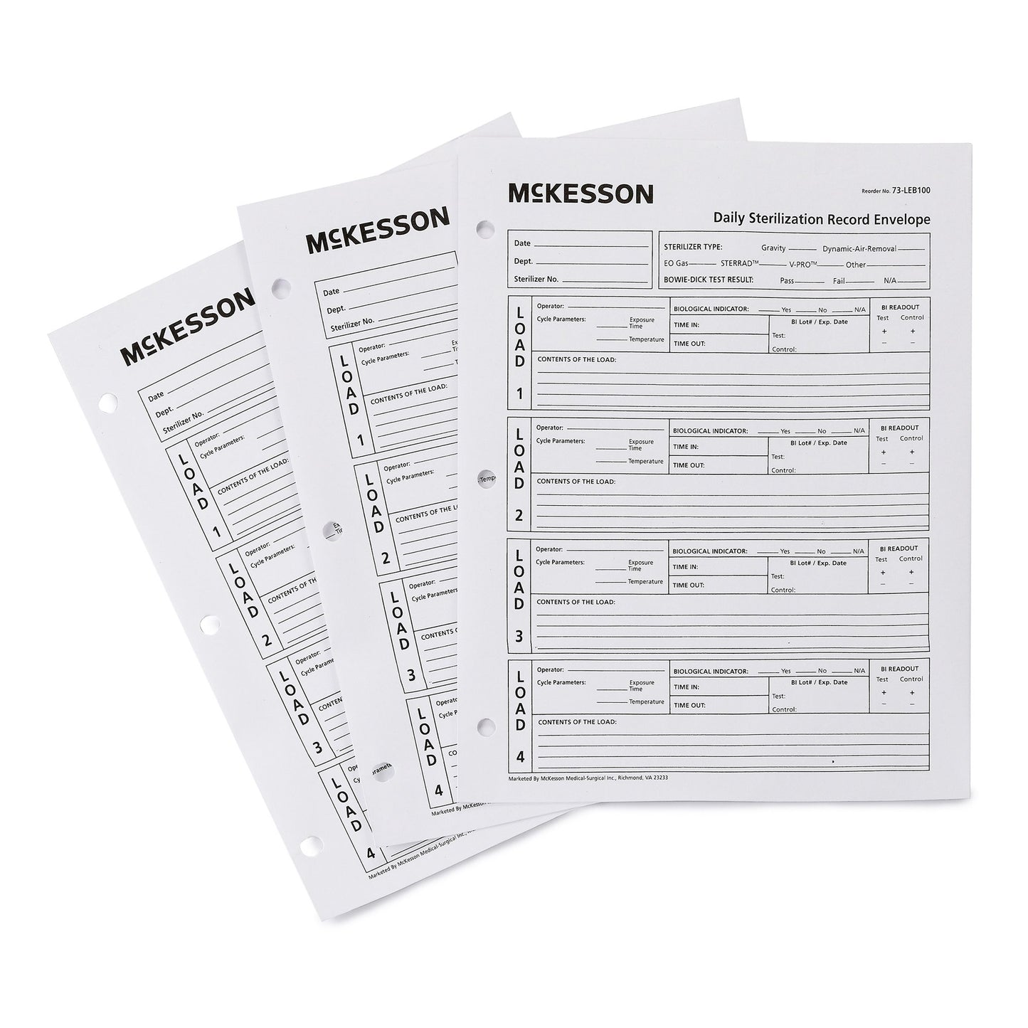 ENVELOPE, STERILIZER RECORD (100/PK 10PK/CS)