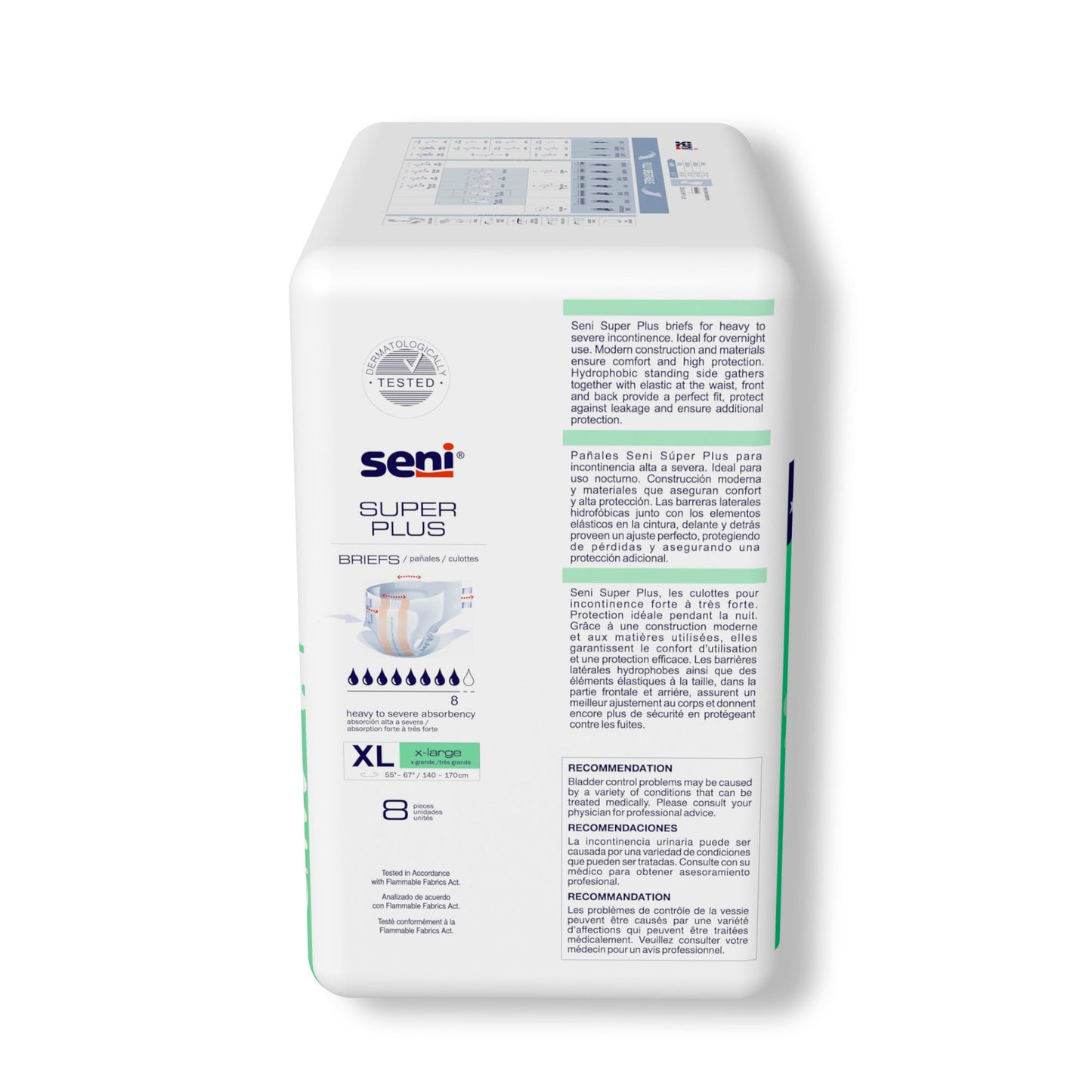 BRIEF, INCONT SENI SUPER PLUS XLG 55"-67" (8/PK 4PK/CS)