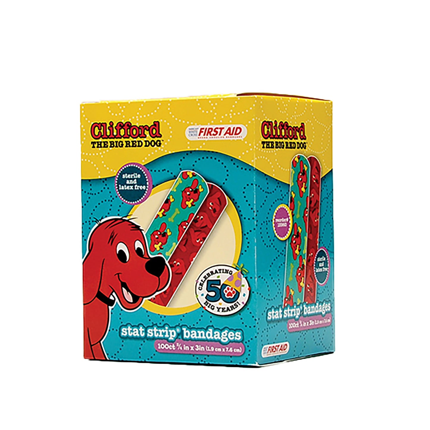 BANDAGE, CLIFFORD DOG STAT STR(100/BX 12BX/CS) DERSCI