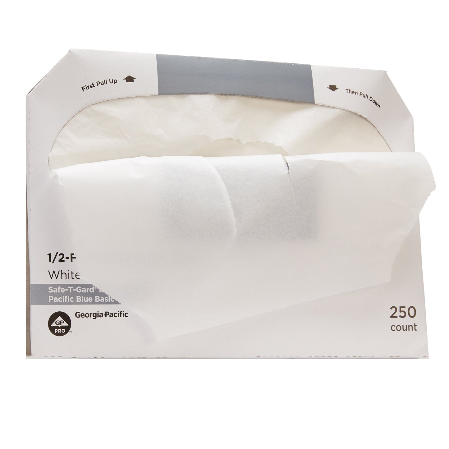 COVER, TOILET SEAT HALF-FOLD WHT (250/BX 20BX/CS)