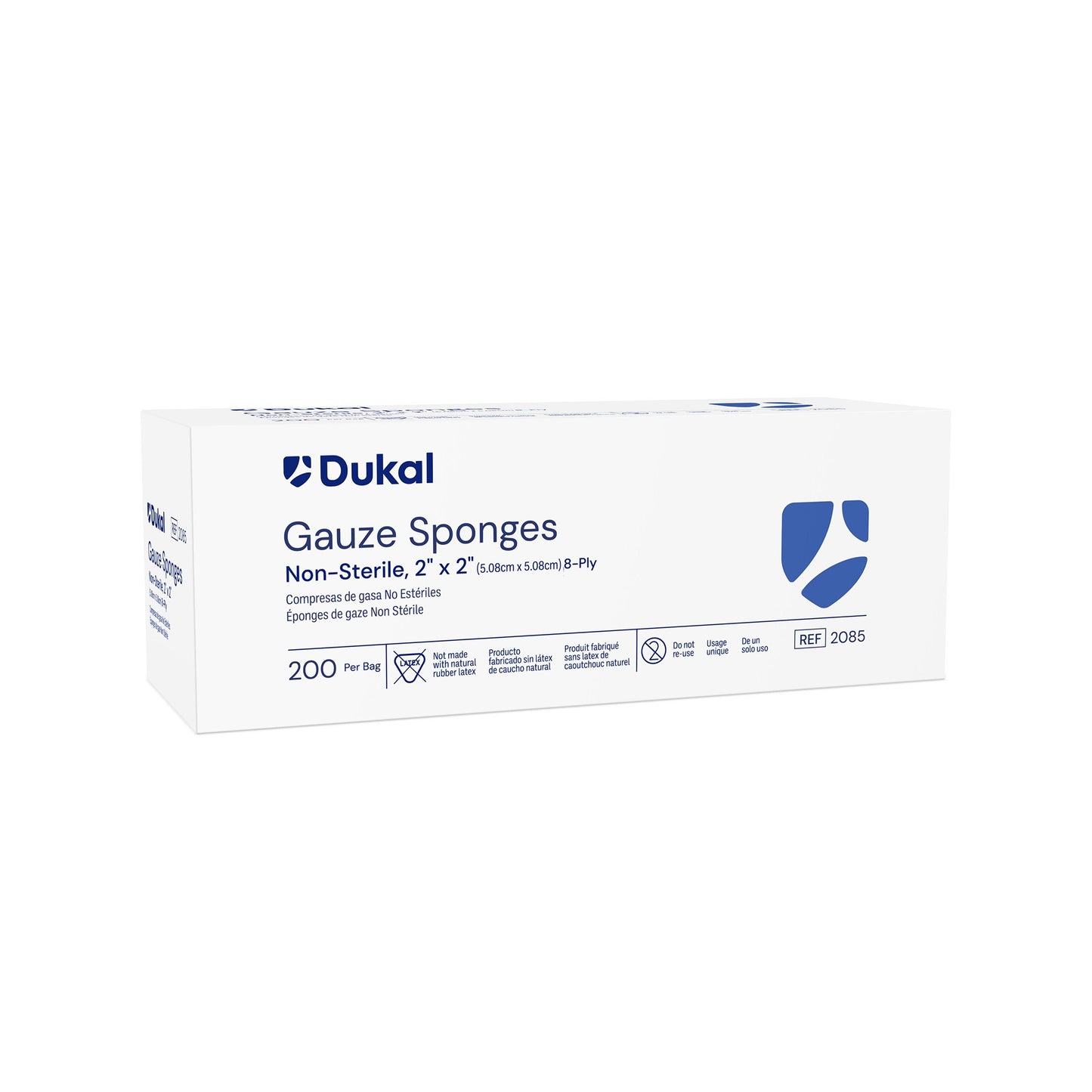 SPONGE, GAUZE 2"X2" 8PLY N/S (200/BG 25BG/CS)