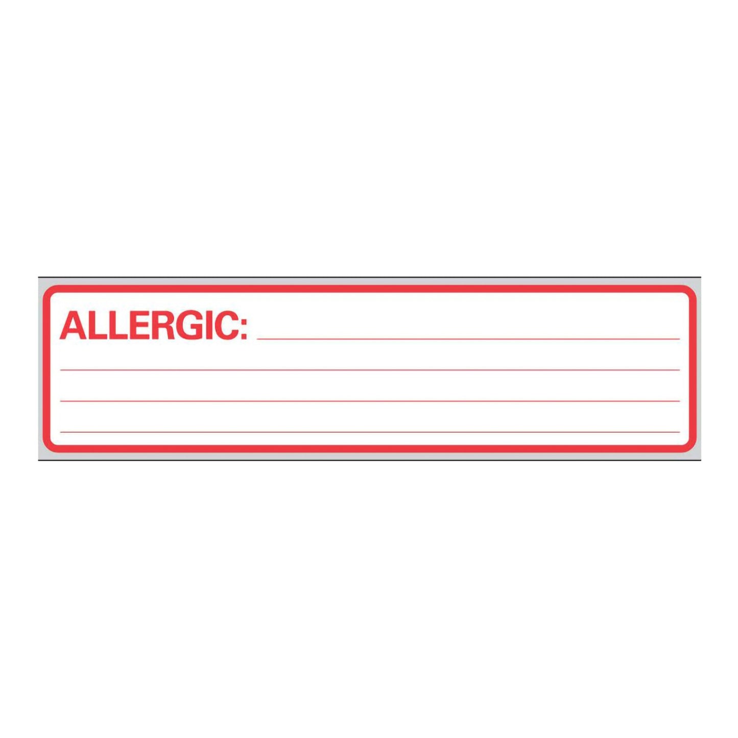 LABEL, ALLERGIC 1"X500" PROFTP