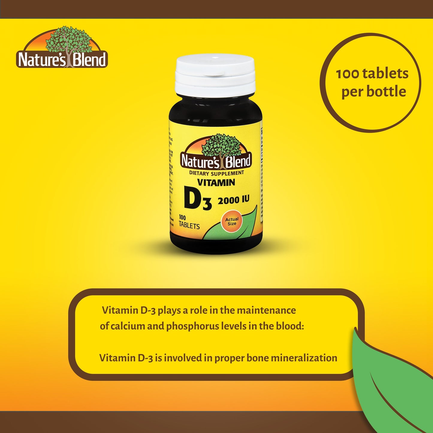 VITAMIN D, TAB 2000IU (100/BT)