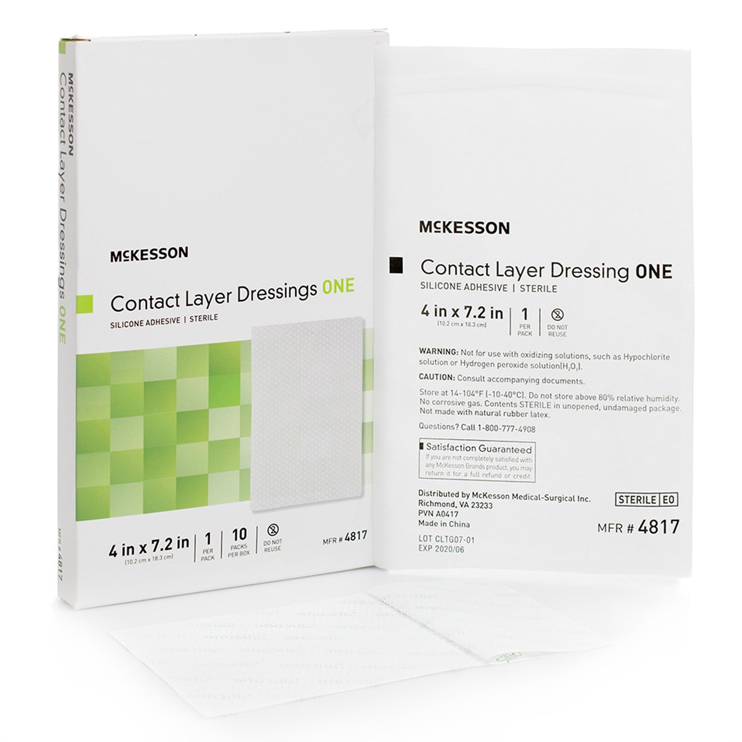 DRESSING, ONE CONTACT LAYER STR 4"X7.2" (10/BX 7BX/CS)