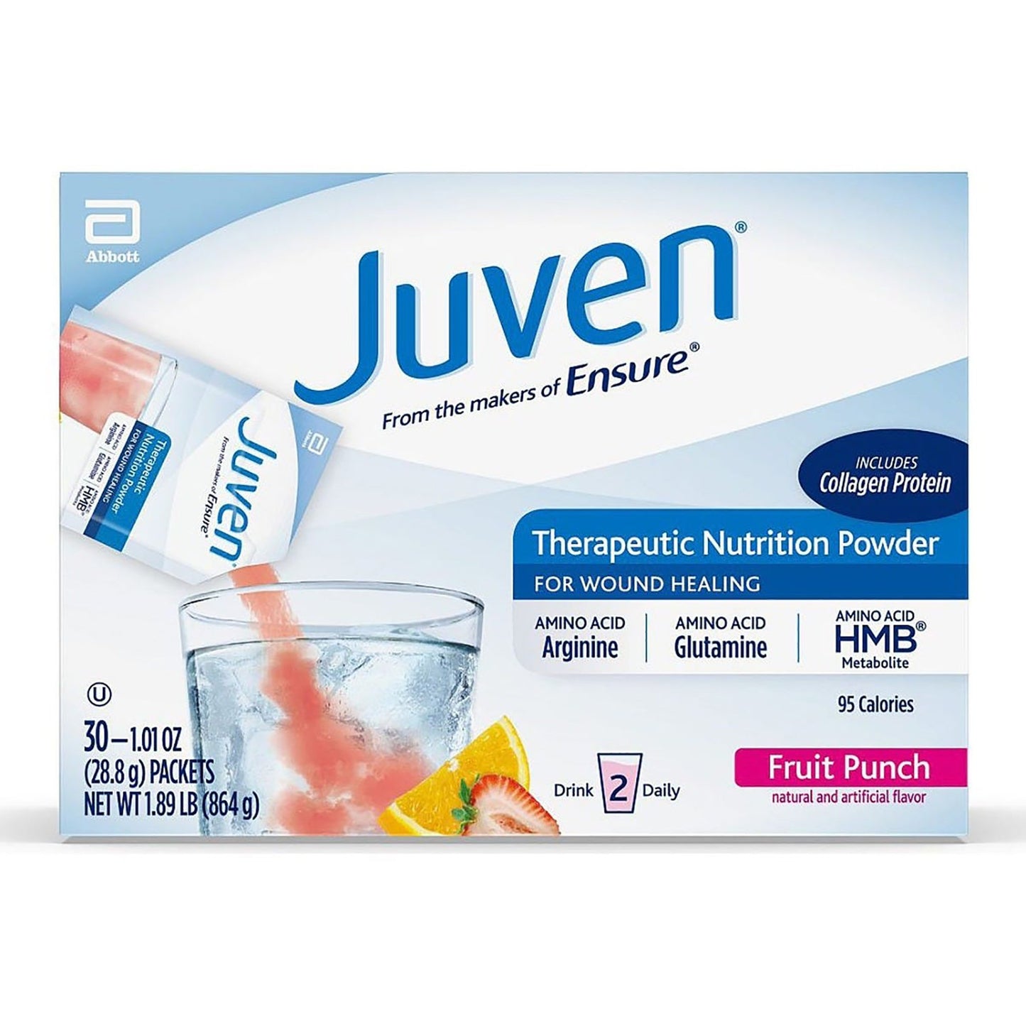 JUVEN, PDR FRUIT PUNCH 1.02OZ PKT (30/BX 6BX/CS)