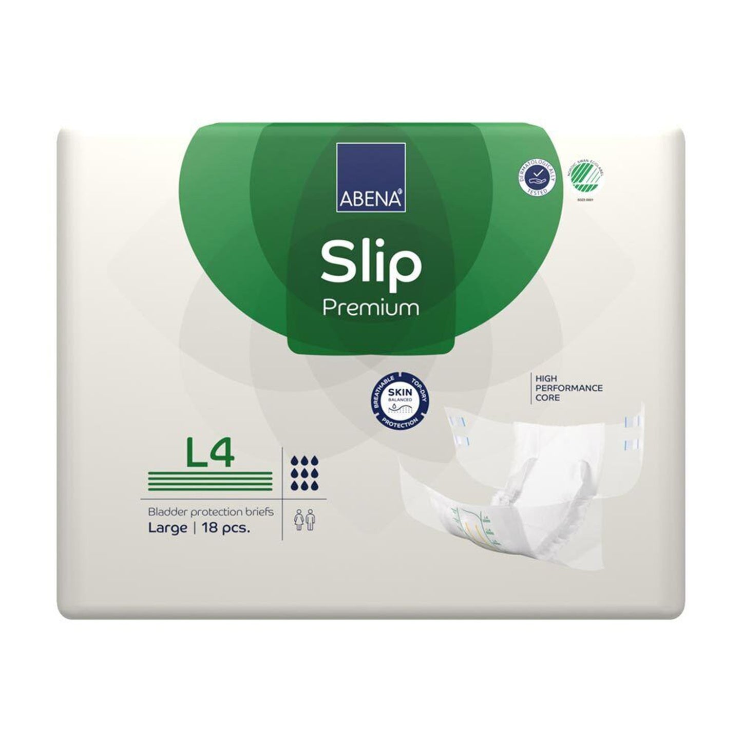 BRIEF, INCONT ABENA SLIP PREM ADLT L4 LG (18/PK 4PK/CS)