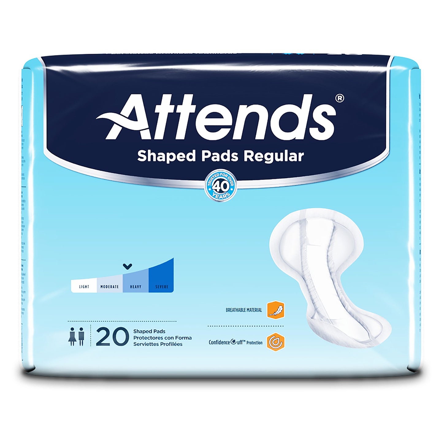PAD, ATTENDS REGULAR SHAPED (20/PK 4PK/CS)