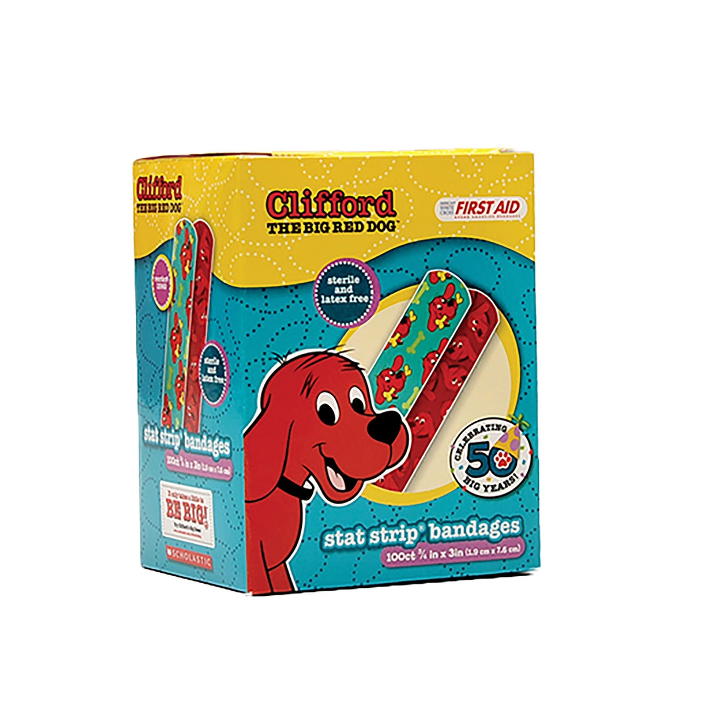 BANDAGE, CLIFFORD DOG STAT STR(100/BX 12BX/CS) DERSCI