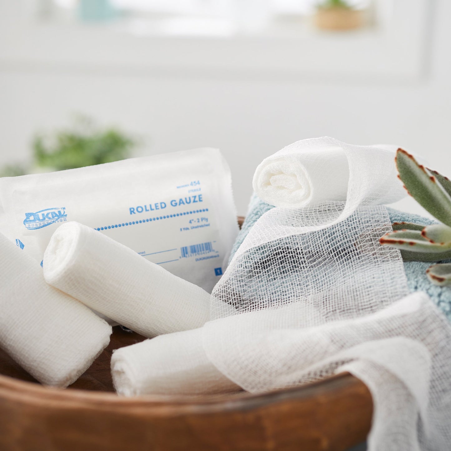 GAUZE, STR ROLLED 2PLY 4" (12/BG 8BG/CS)