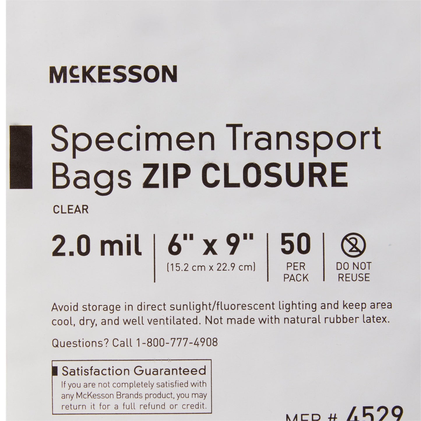 BAG, SPCMN BIOHAZ CLR 6X9 (50/BX 20BX/CS) PSSRDC