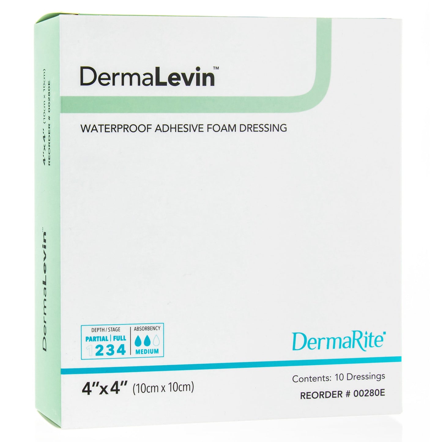 DRESSING, WND DERMALEVIN 4X4 (10/BX)