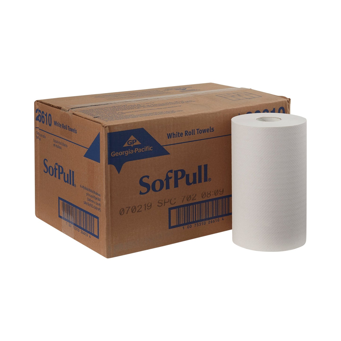 TOWEL, SOFPULL PAPER RL WHT (6RL/CS)