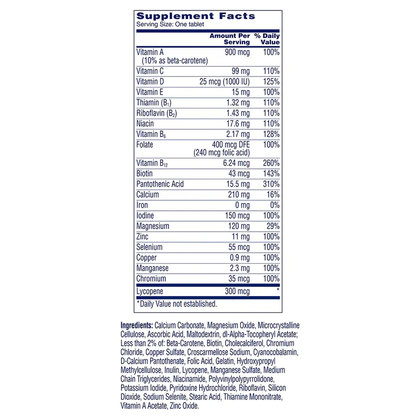 ONE-A-DAY, TAB MENS COMPLETE MULTIVITAMIN (100/BT)