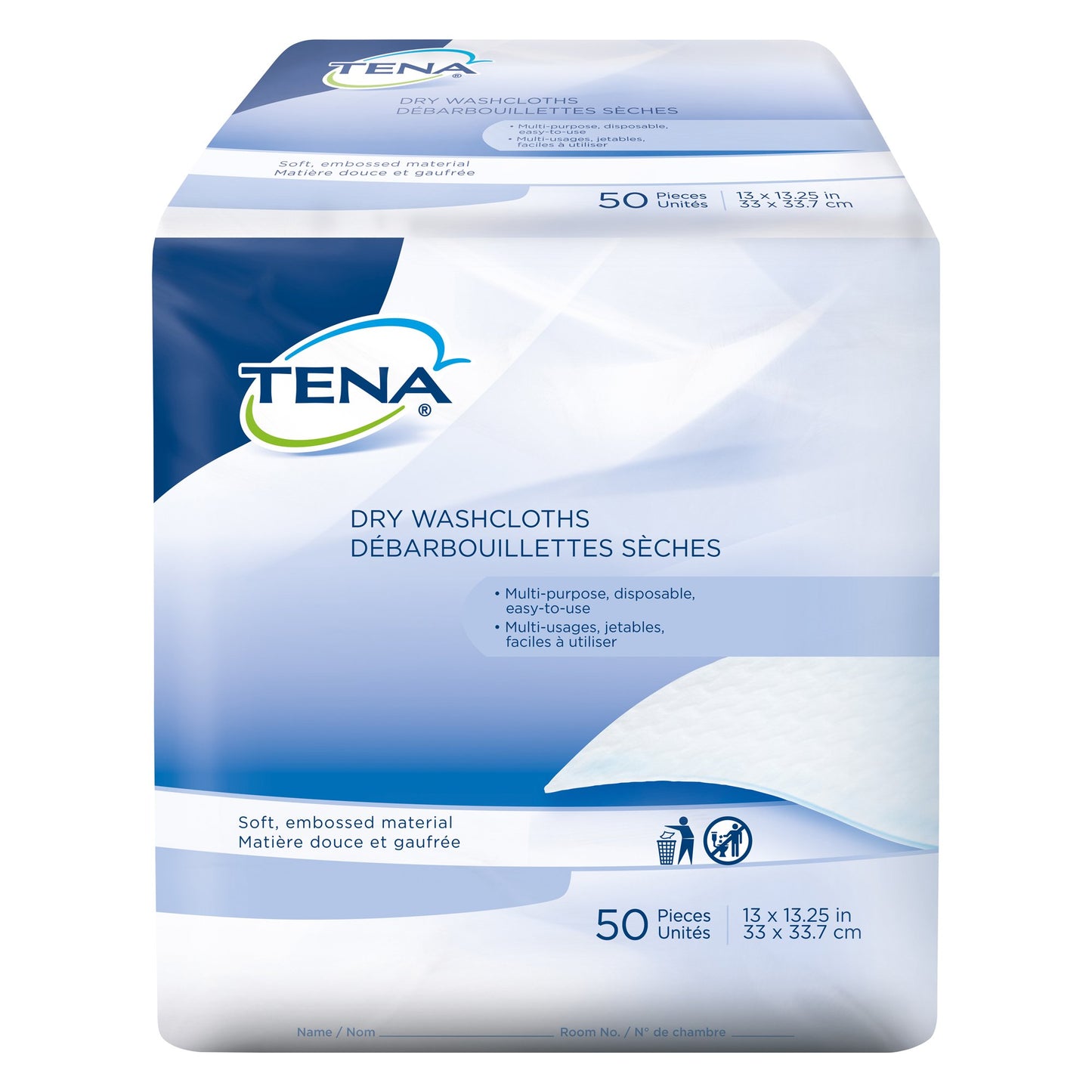 WIPE, DRY TENA 13X13-1/4 (50/BG 16BG/CS) SCAPER