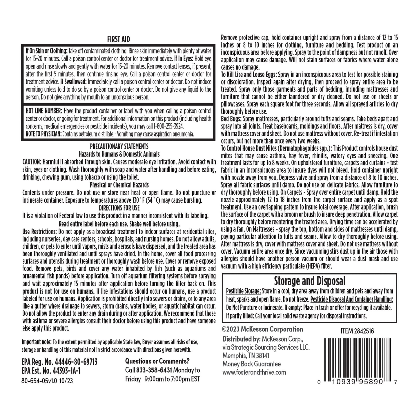 LICE BEDDING, SPR FT SM 0.5% 5OZ