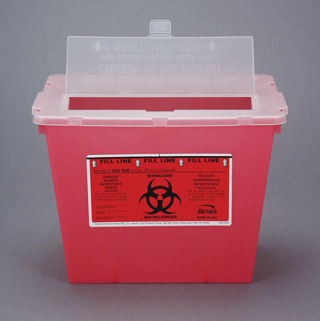 CONTAINER, SHARPS RED 2GL (30/CS)