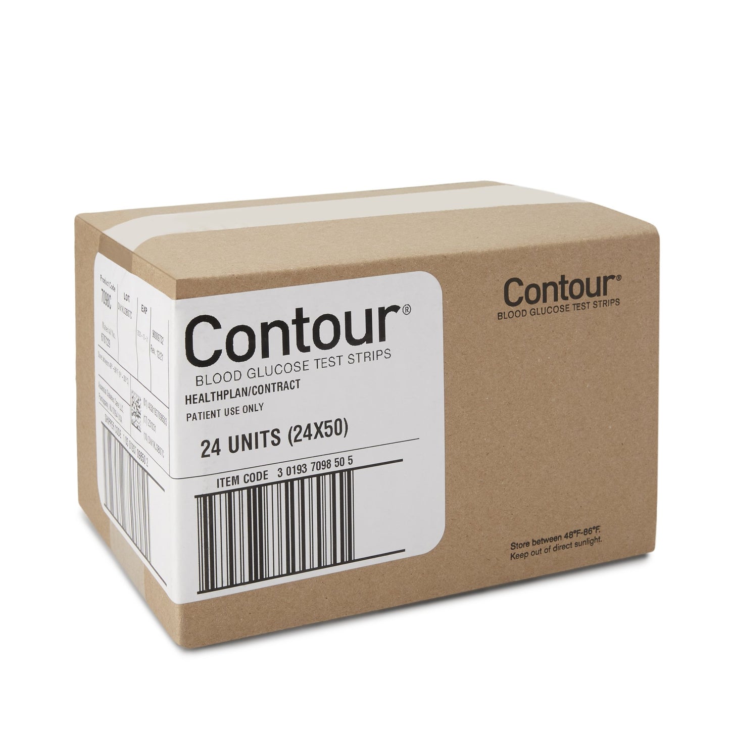 CONTOUR, BLOOD GLUCOSE TEST STRIPS (50/BX 24BX/CS)