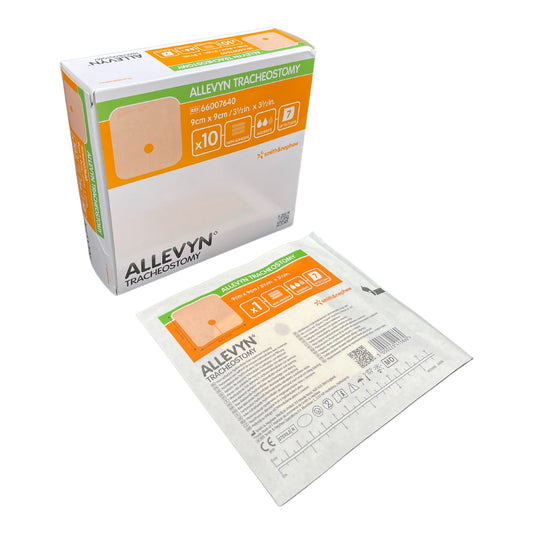 DRESSING, TRACHEOSTOMY ALLEVYN3.5"X3.5" (10/BX 8BX/CS)