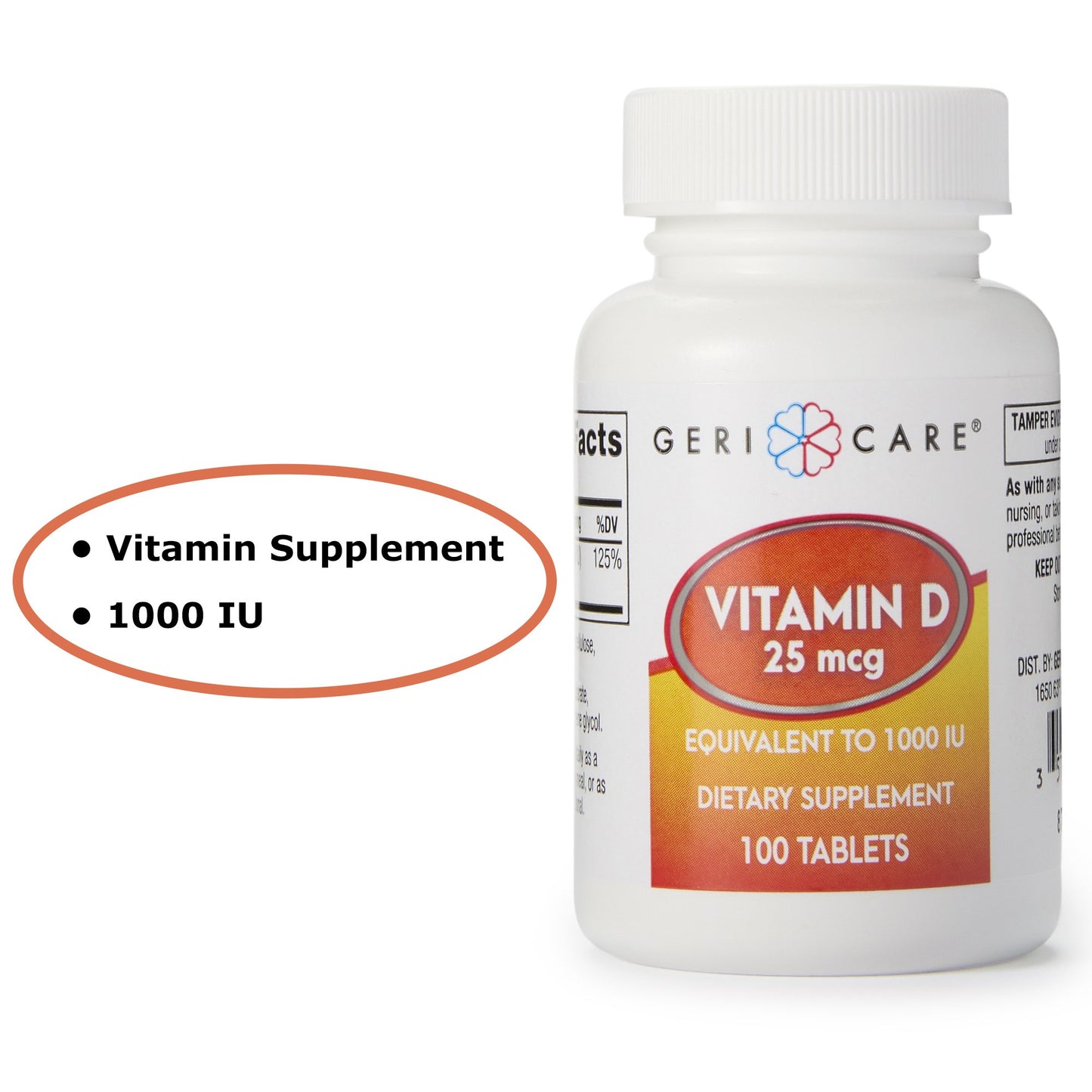 VITAMIN D3, TAB 1000IU (100/BT12BT/CS)