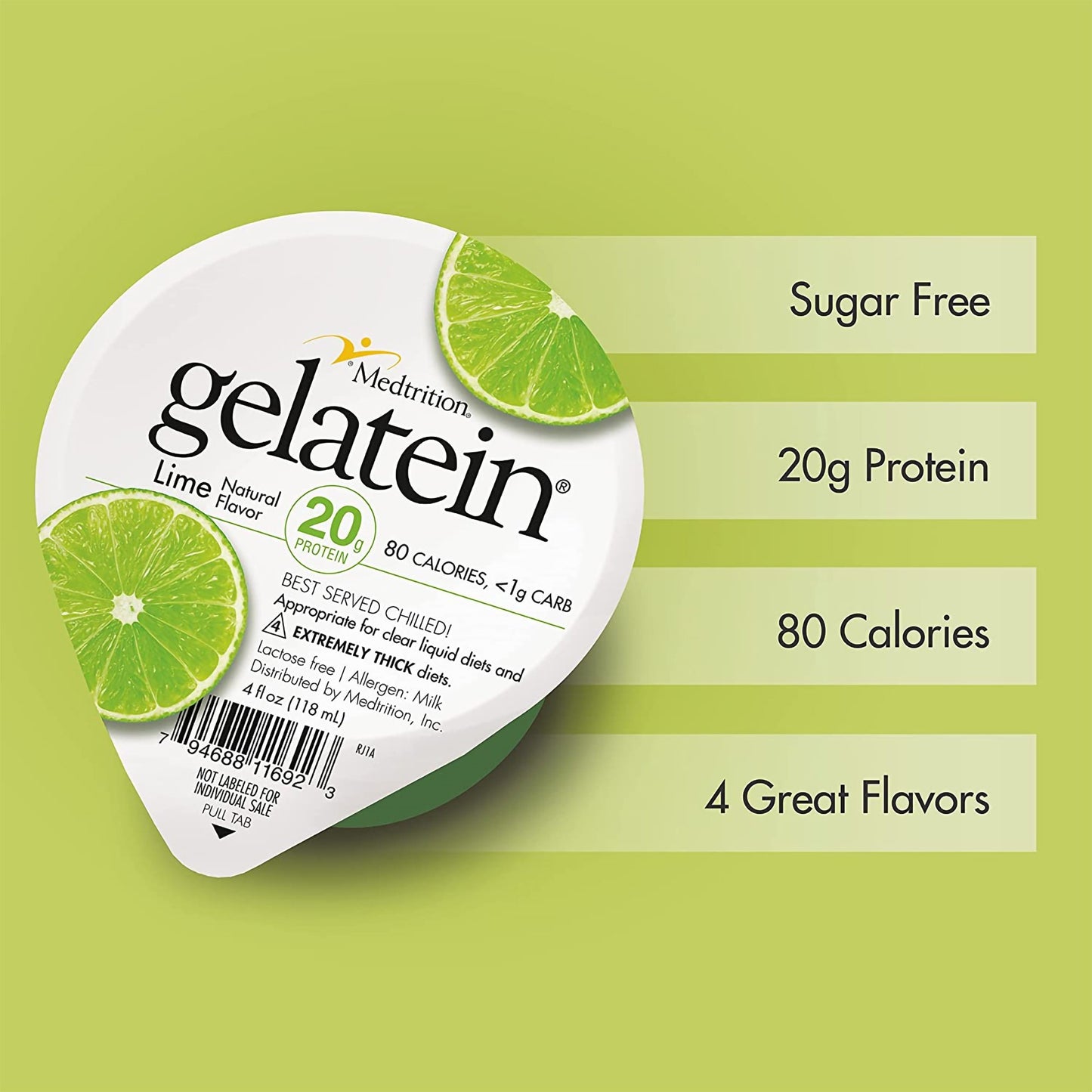 GELATEIN, PROSOURCE HIGH PROTEIN LIME 4OZ (36/CS)
