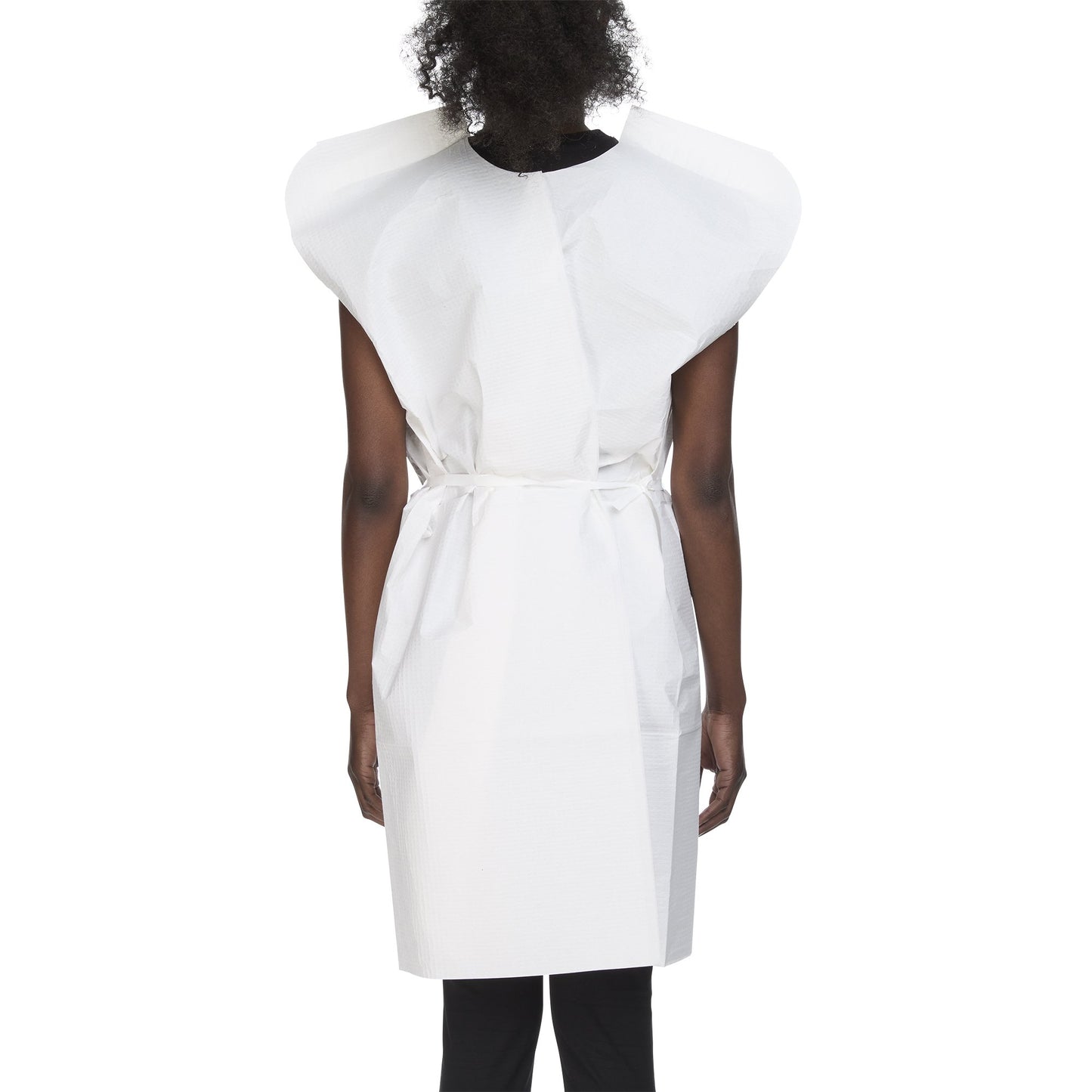 GOWN, EXAM T/P/T F/B OPN WHT 30X42 (50/CS)
