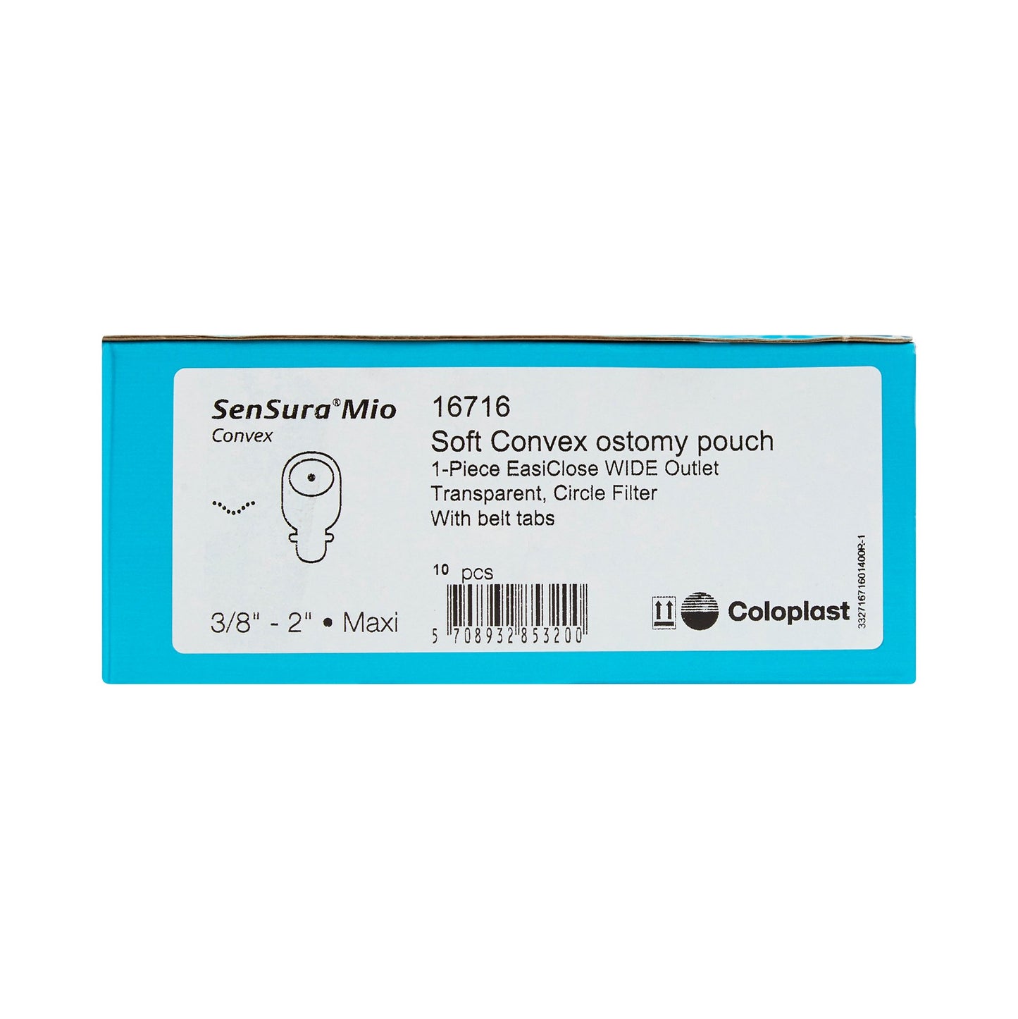 POUCH, OST CONVEX SENSURA 1PC TRANS 3/8"X2" (10/BX)