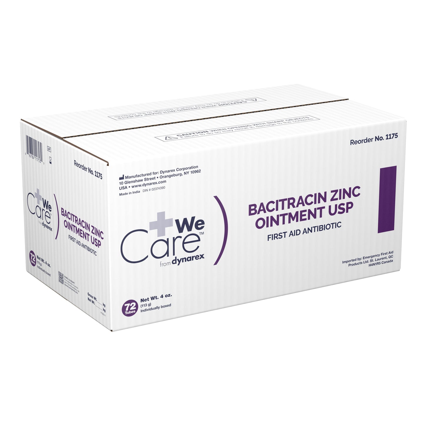 BACITRACIN+ZINC, OINT 4OZ (72/CS)