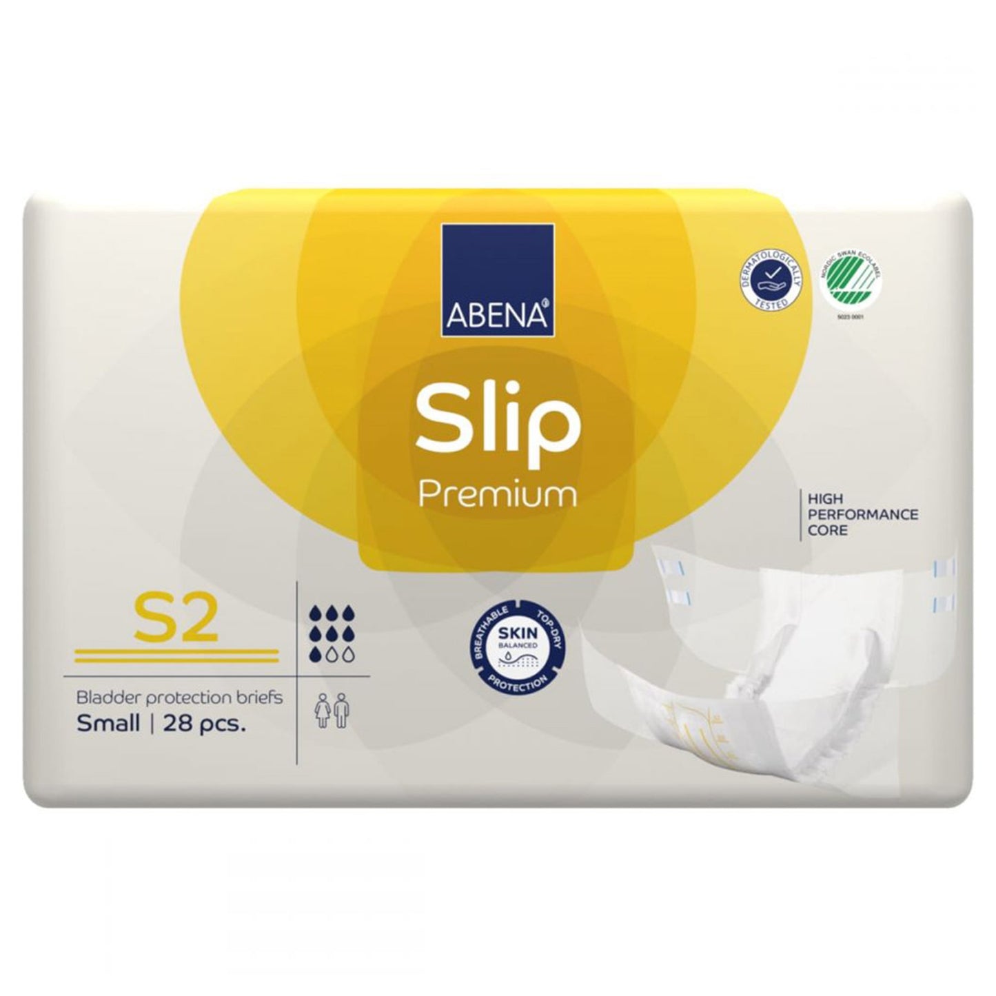 BRIEF, INCONT ABENA SLIP PREM ADLT S2 SM (28/PK 3PK/CS)