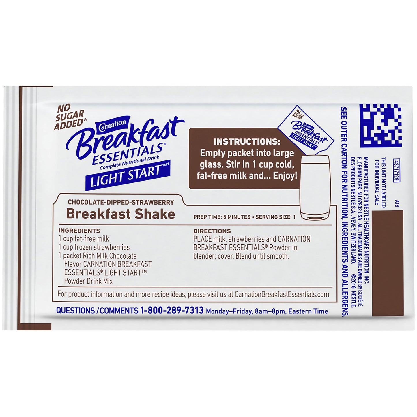 CARNATION INST BRKFST, PDR CHOC SF (8/BX 8BX/CS)