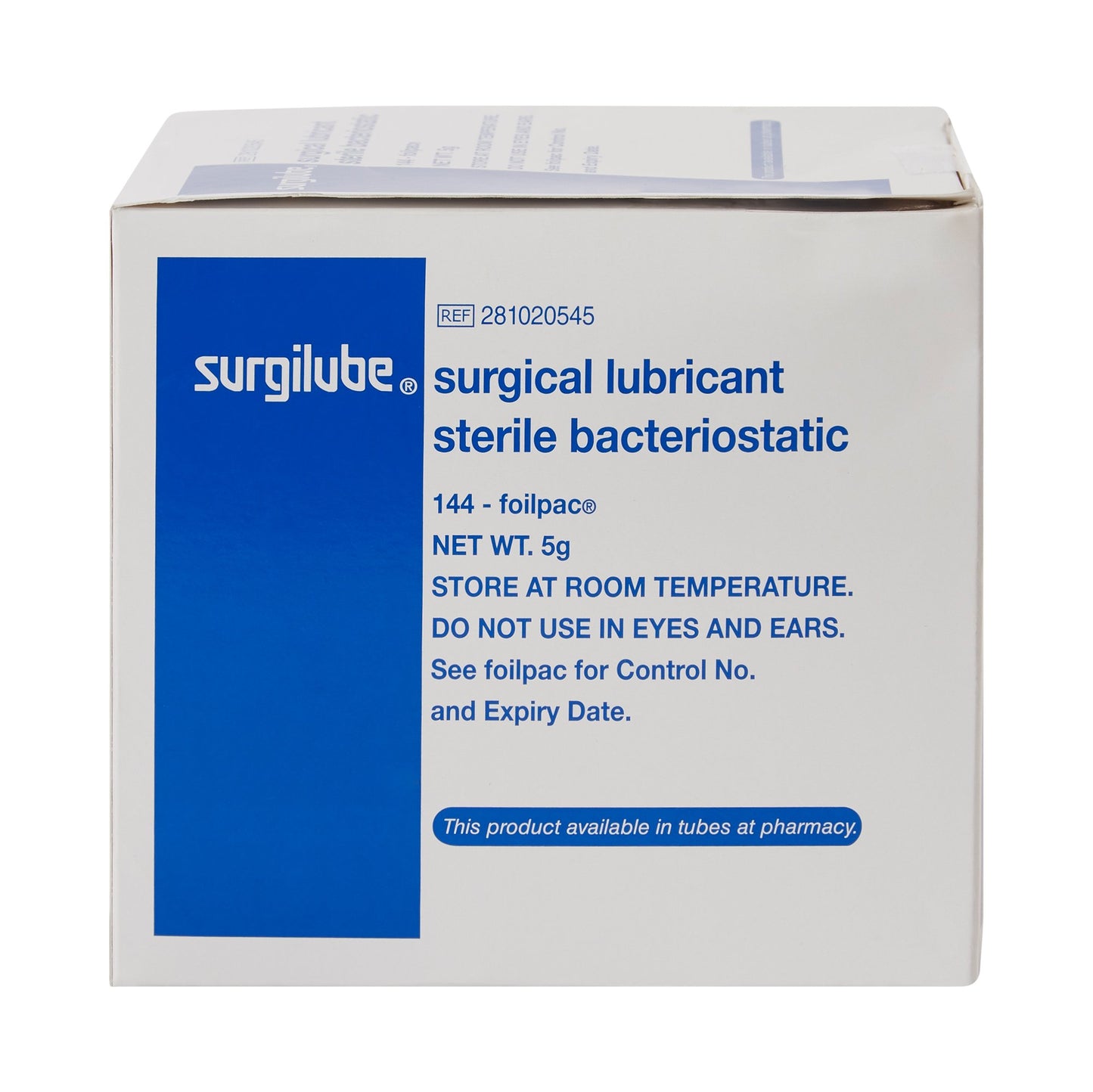 LUBRICATING JELLY, SURGILUBE 5GM FOIL PK (144/BX 6BX/CS)