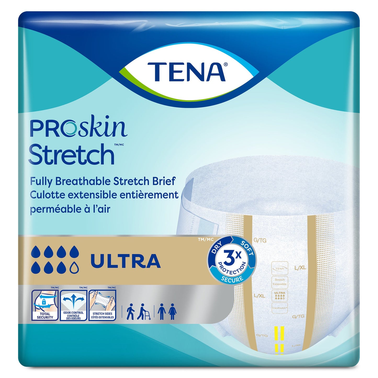 BRIEF, INCONT TENA STRETCH LG/XLG (36/BG 2BG/CS)