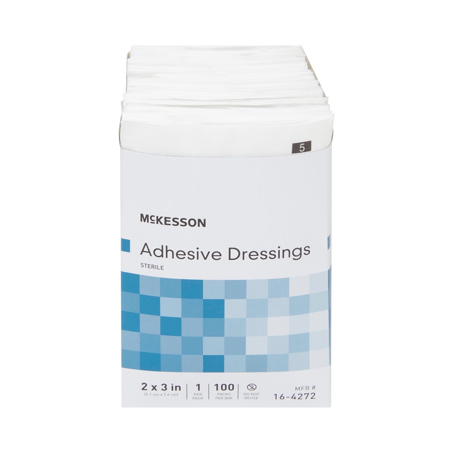 DRESSING, WOUND ADH STR 2"X3" (100/BX 24BX/CS)
