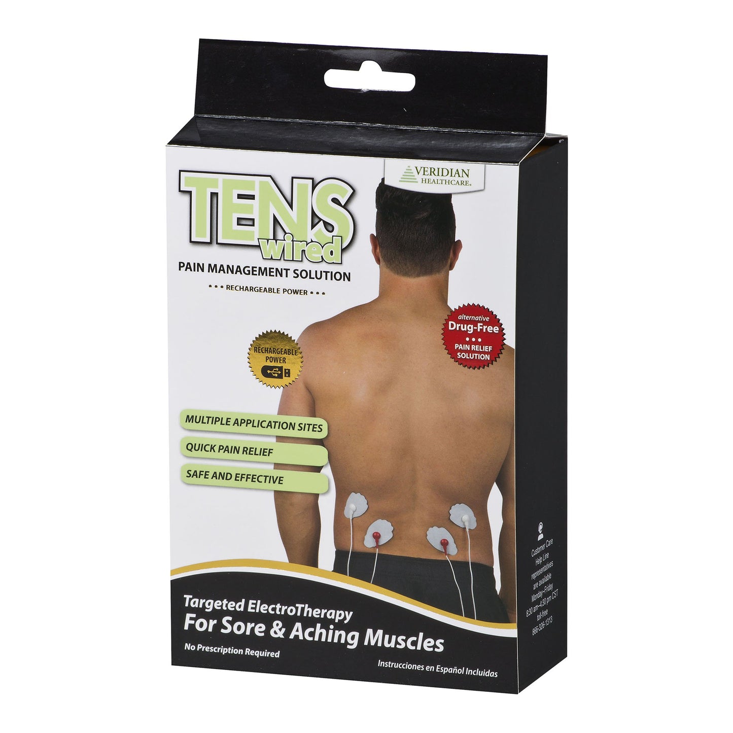 TENS UNIT, WIRED ELECTRONIC (12/CS)