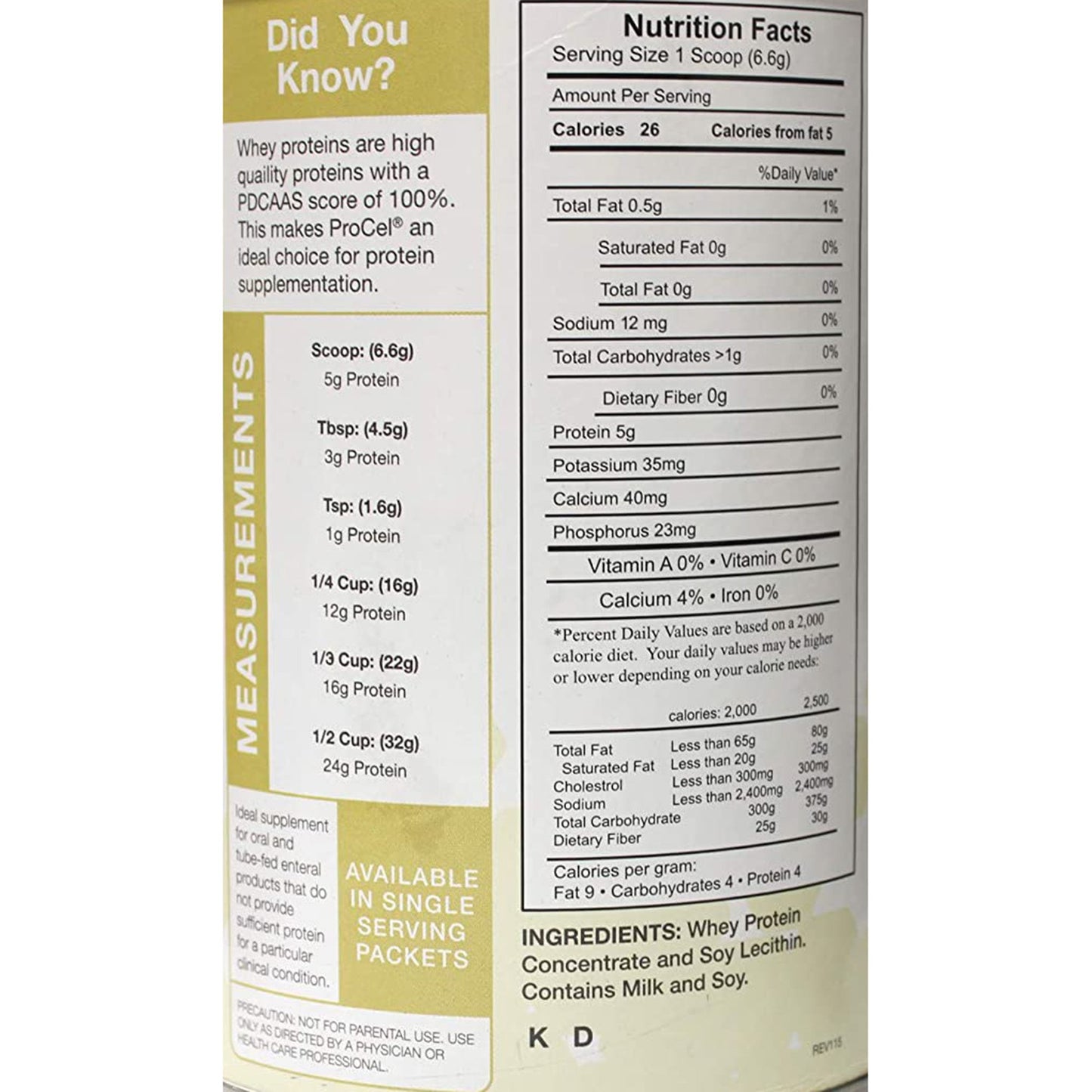 SUPPLEMENT, PROCELWHEY PROTEIN10OZ (6/CS)