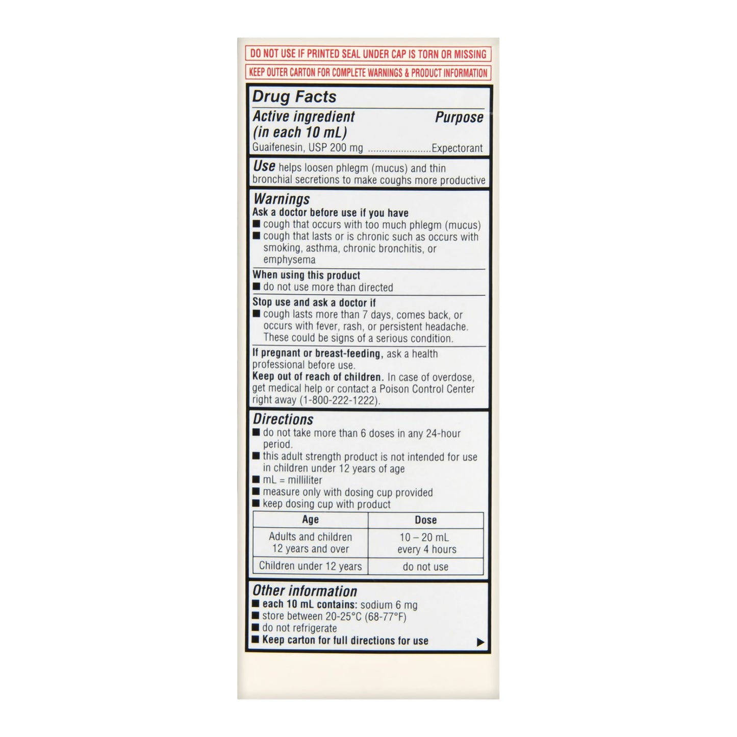 TUSSIN, SYRUP COUGH FT 4OZ