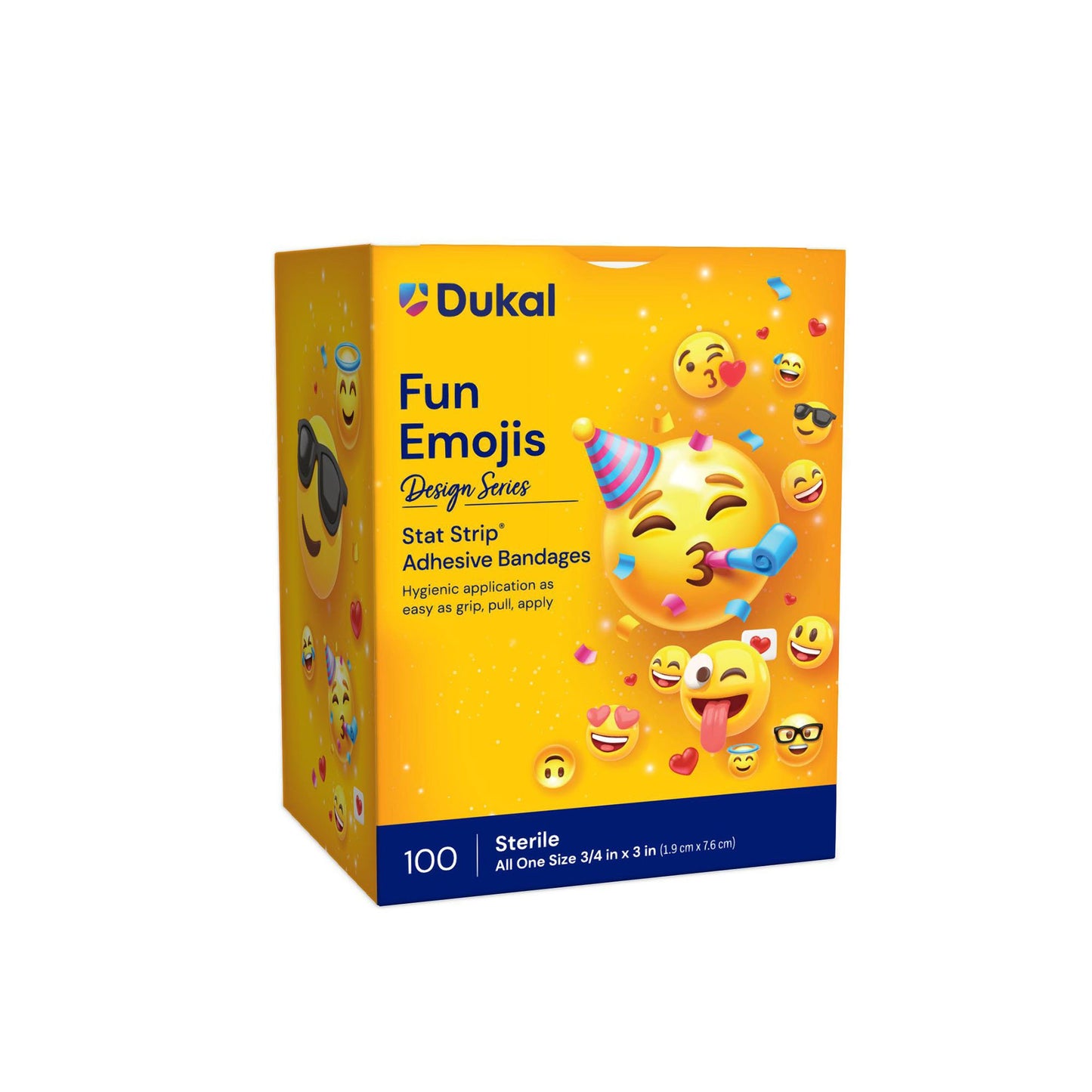 BANDAGE, ADH EMOJIS 3/4"X3" (100/BX 12BX/CS)