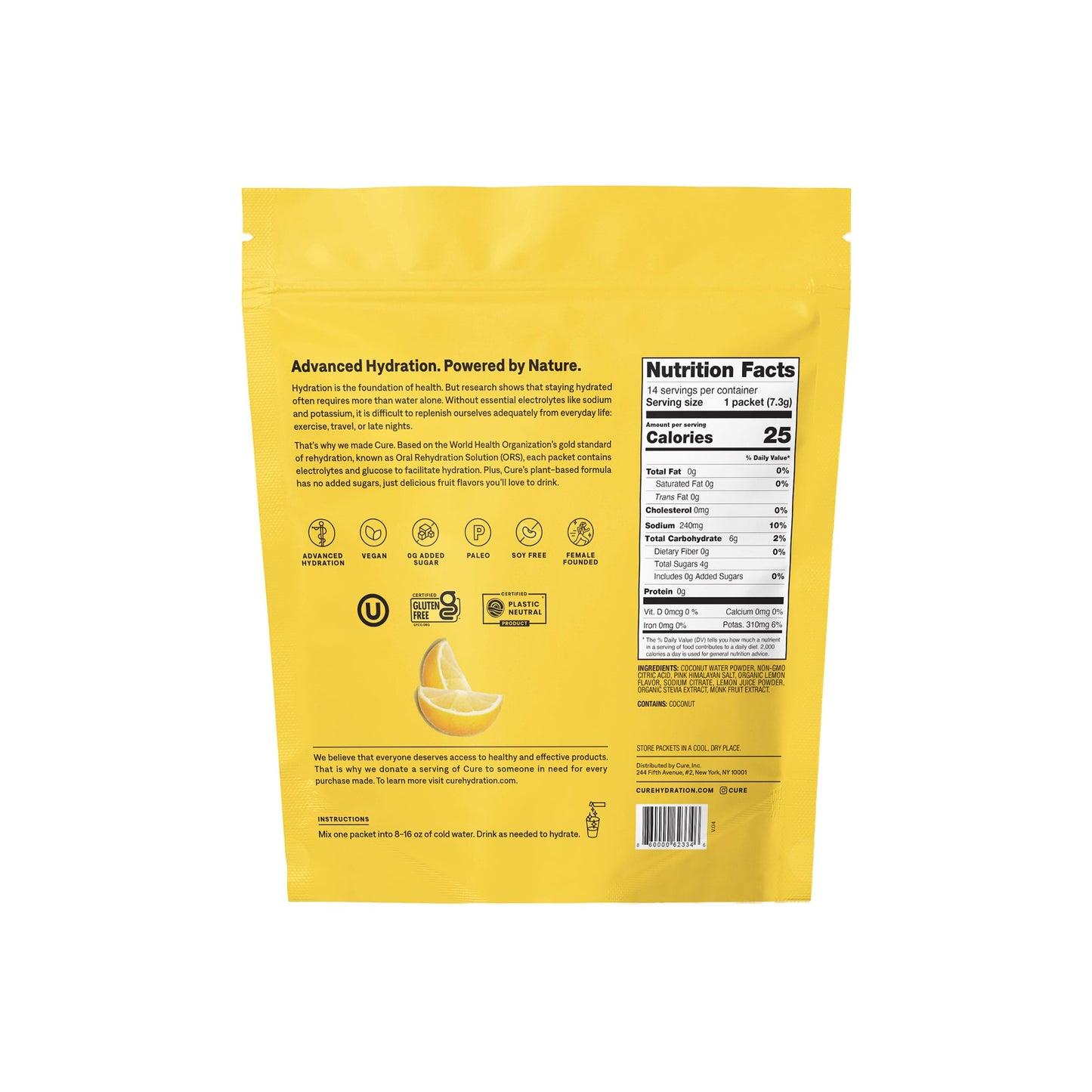 SUPPLEMENT, ELECTROLYTE LEMONADE MIX (14/PK 6PK/CS)