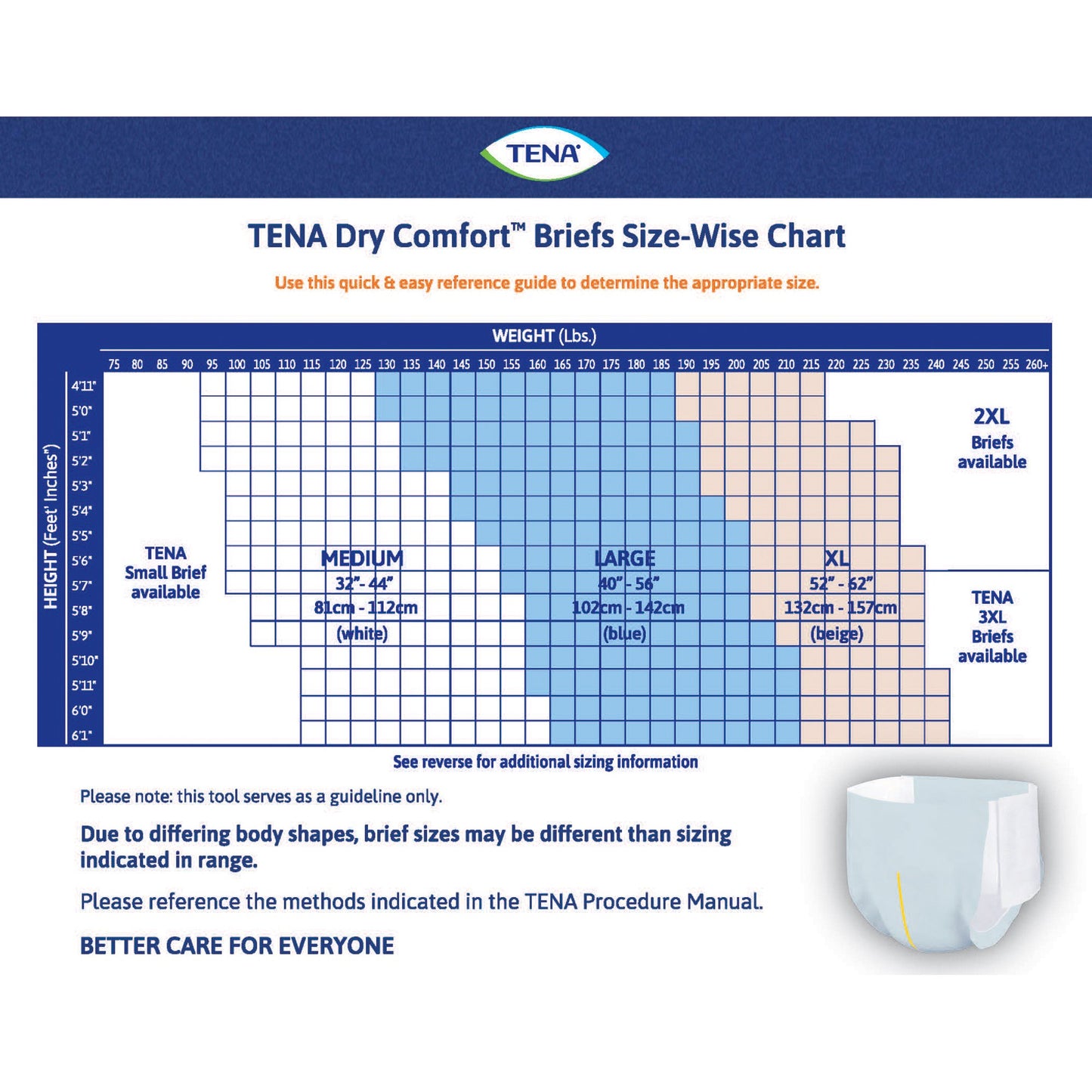 BRIEF, INCONT TENA DRY COMFORTXLG (20/PK 4PK/CS)
