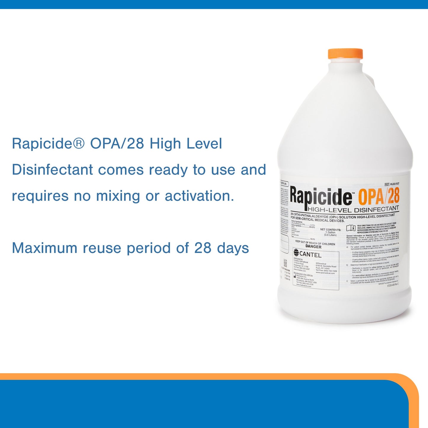 DISINFECTANT, ENDOSCOPE REPROCIDE HI LVL (4GL/CS)