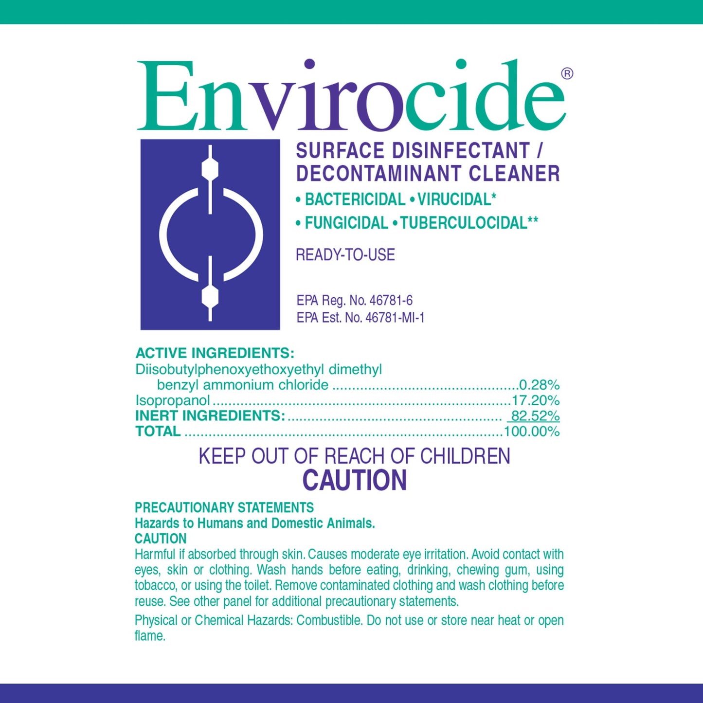 DISINFECTANT, ENVIROCIDE GL(4/CS)MX-3300