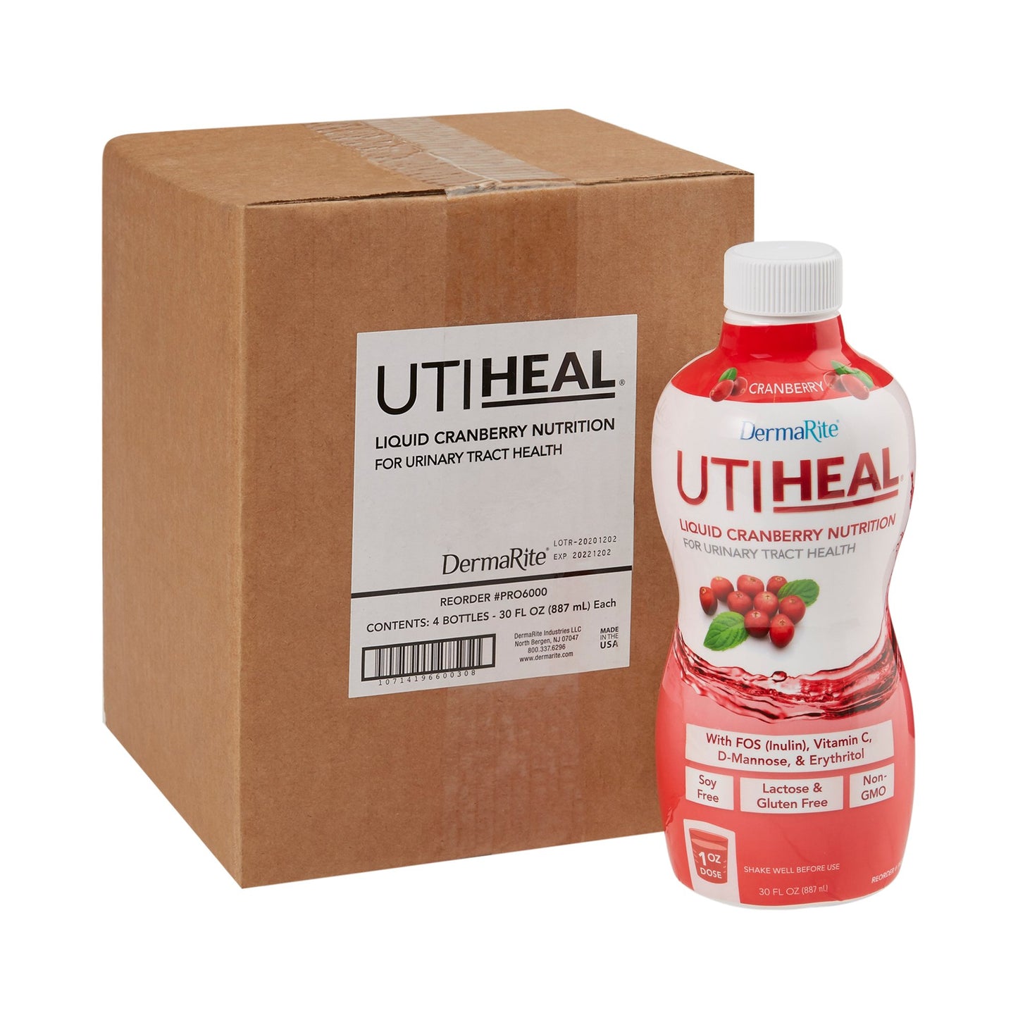 PROHEAL, SUPPLEMENT UTI HEAL CRANBERRY 30OZ (4/CS)