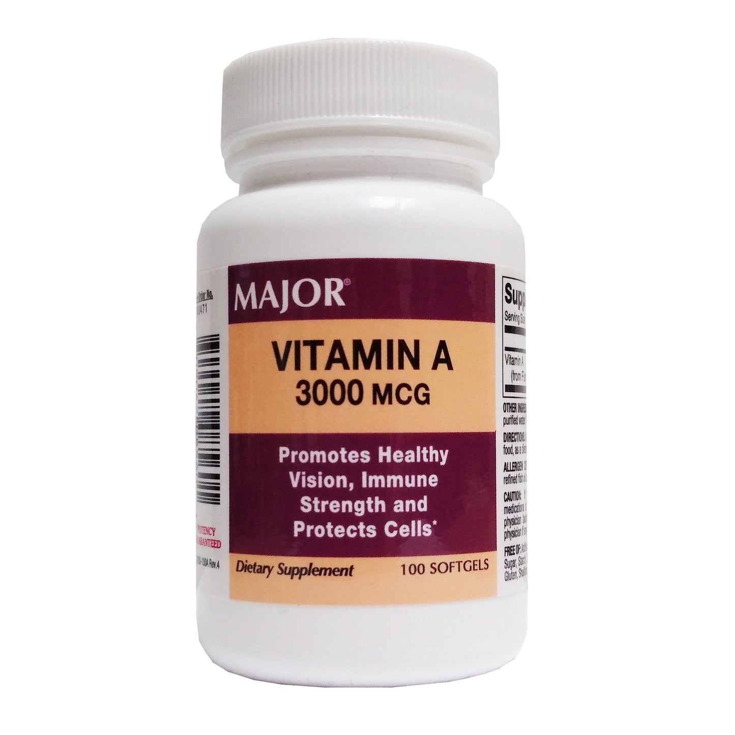 VITAMIN A, CAP 10MIU (100/BT)