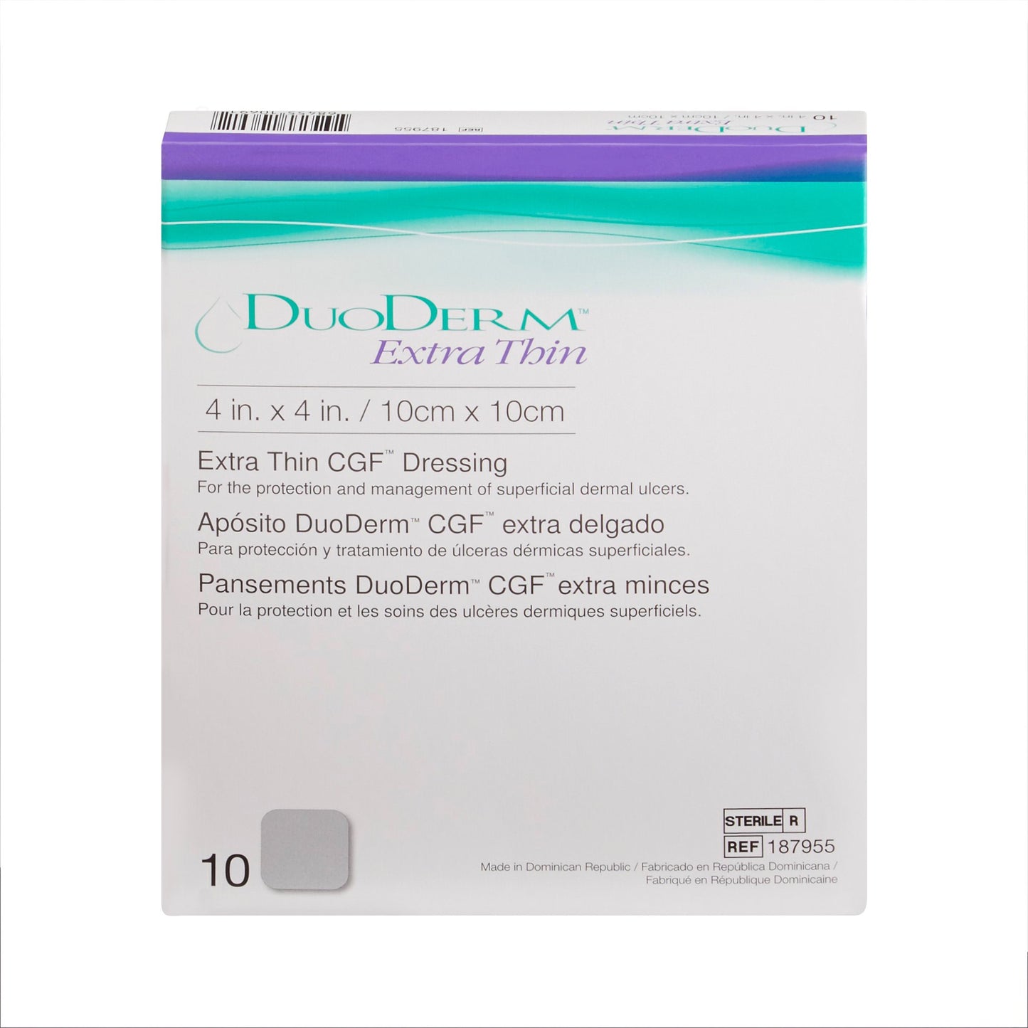 DRESSING, DUODERM X-THIN STR 4"X4" (10/BX)
